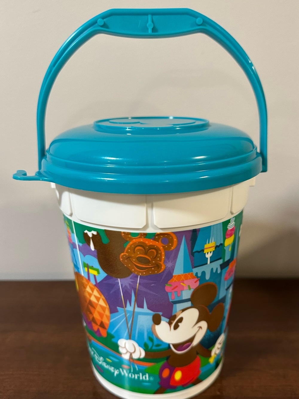 *EUC* Walt Disney Parks Mickey and Friends Monorail Popcorn Bucket Blue Lid